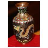 Chinese Small Cloisonne Dragon Vase