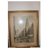 Framed London Street Scene