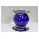 Handblown Cobalt Blue Glass Stand