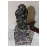 Bronze Monkey on Marble Base