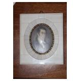 Handpainted Portrait of a Gentlemen on B o n e