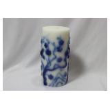 A Blue and White Candle