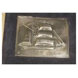 Michalas Sterling Ship Plaque