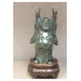 Chinese Jade Buddha on Stand