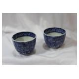 Lot of Two Chinese Blue and White Cups