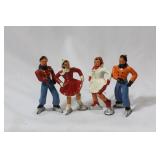 Lot of 4 Vintage Polychrome Small Figurines