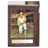 Vida Blue Autographed Photograph on Plaque