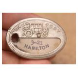 Antique Fisher Body Name Tag