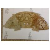 Jade or Stone Half Moon Plaque