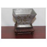 An Antique Chinese Pewter Bowl on Stand