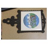 Cast Iron and Tile Trivet