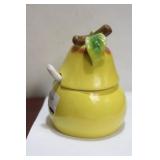 A Pear Shape Pottery Jam Jar