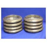 Set of 8 Sterling Rim Coasters
