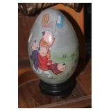 Reverse on Painting Glass Egg