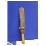 Small Matchete with Wooden Holder