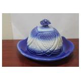 A Ceramic Flow Blue Serving Dish