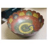 Oriental Enamel Phoenix Bowl