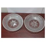 A Pair of Cut Glass Shallow Bowls