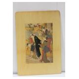 A Japanese Print on Bamboo Panel