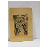 A Japanese Print on Bamboo Panel