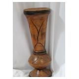 A Carved Wooden Vase