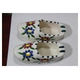 A Pair of Ceramic Clog Ashtrays