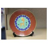 Chinese Cloisonne Plate  - Bambi