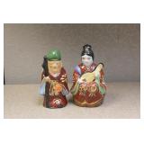 Pair of Japanese Kutani Salt and Pepper Shakers