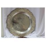 A Carved Silverplated Tray