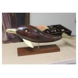 Exotic Wood Carved Dolphin