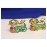A Pair of Miniature Foo Lions
