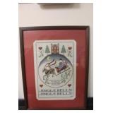 Framed Jingle Bells Neddle Point