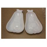 Anchor Hocking Milk Glass Trinket Plates