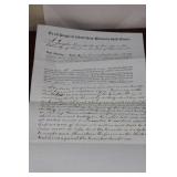 An Antique 1858 Warranty Deed Document