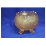 A Carnival Glass 3 Footed Bowl