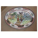 Chinese Rose Medallion Oval Platter