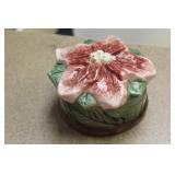 Ceramic Floral Trinket Box