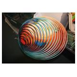 Signed A. Helm Metal and Wood Sculpture