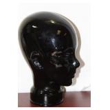 A Black Glass Bust