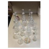Lot of 17 Crystal Bells