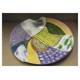 Signed Susan Oberg Ceramic Wall Hanging Charger