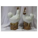 A Pair of Chinese Porcelain Chickens