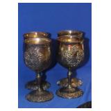 Set of 4 Reed and Barton King Francis Goblets