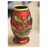 Small Enamel on Copper Vase