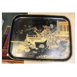 Antique Japanese Export Lacquer Tray