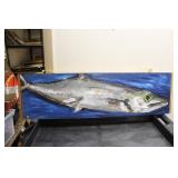 A Signed Mackerel Oil Painting on Wood