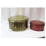 Lot of 2 Tin Cans