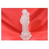 A Frost Glass Madonna and Child Figurine