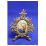 Porcelain Paingint inside a Wooden Frame