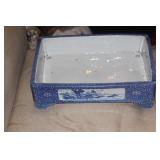 Antique Blue and White Planter